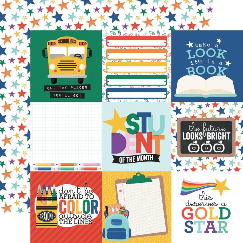 Echo Park - Designpapier "Off To School" Collection Kit 12x12 Inch - 12 Bogen