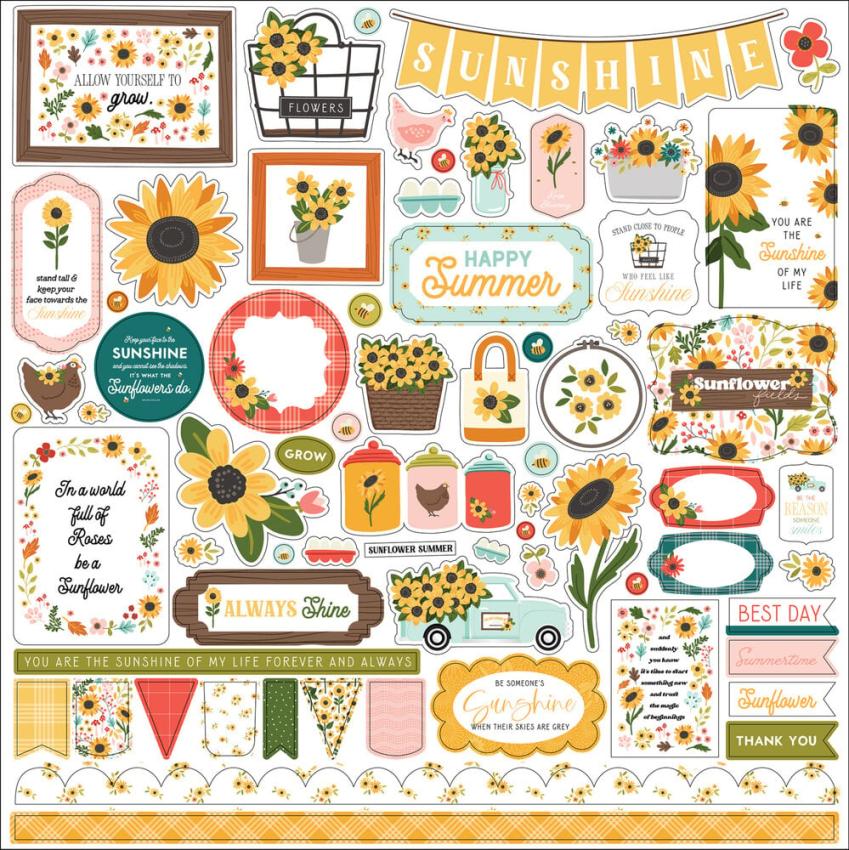 Carta Bella - Designpapier "Sunflower Summer" Collection Kit 12x12 Inch - 12 Bogen  