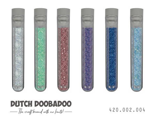 Dutch Doobadoo - Glitzerpulver "Floral Delight" Glitter Set - 6 Stück