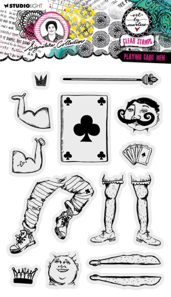 Art By Marlene - Stempelset "Playing Card Men" Signature Collection Clear Stamps