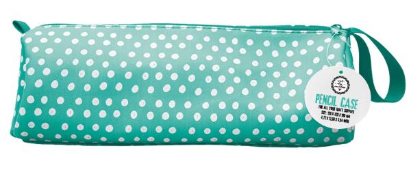 Art By Marlene - Federmappe "Turquoise White Dots" Pencil Case