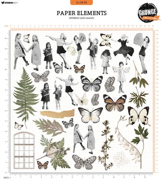 Studio Light - Stanzteile "People & Botanics" Die Cuts Grunge Collection