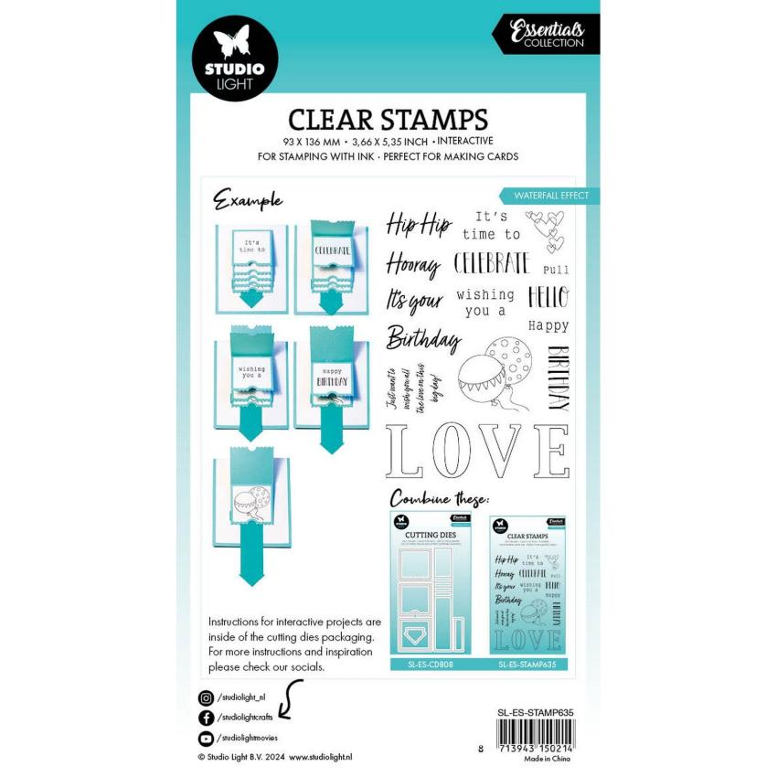 Studio Light - Stempelset "Waterfall Effect" Clear Stamps