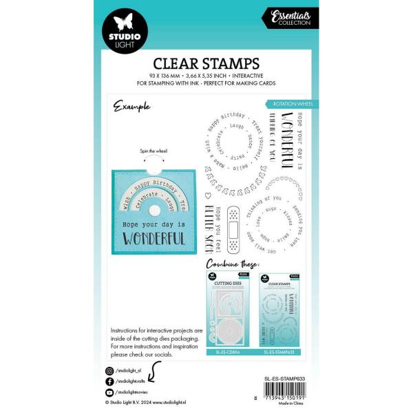 Studio Light - Stempelset "Rotation Wheel" Clear Stamps