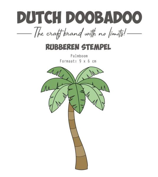 Dutch Doobadoo - Gummistempel "Palmboom" Rubber Stamp 9x6cm