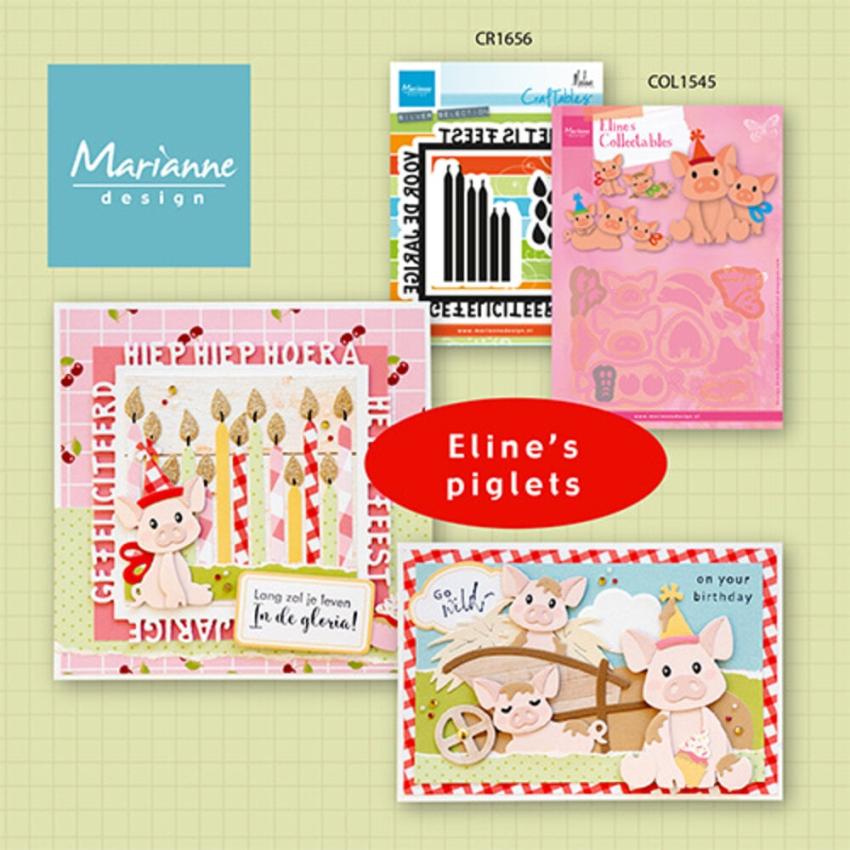 Marianne Design - Präge- und Stanzschalone "Eline's Pig Family" Collectables Dies