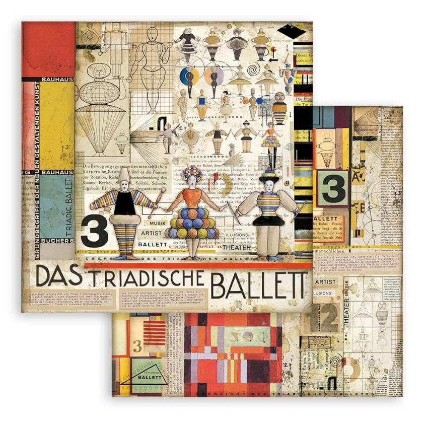 Stamperia - Designpapier "Bauhaus" Paper Pack 12x12 Inch - 10 Bogen