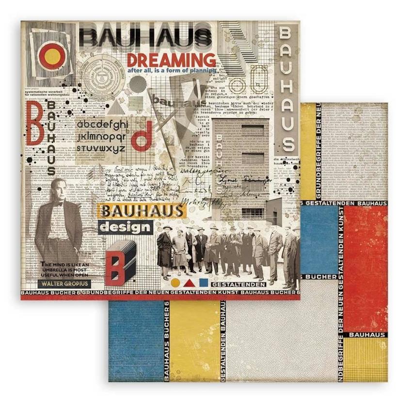 Stamperia - Designpapier "Bauhaus" Paper Pack 8x8 Inch - 10 Bogen