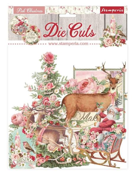 Stamperia - Stanzteile "Pink Christmas" Die Cuts