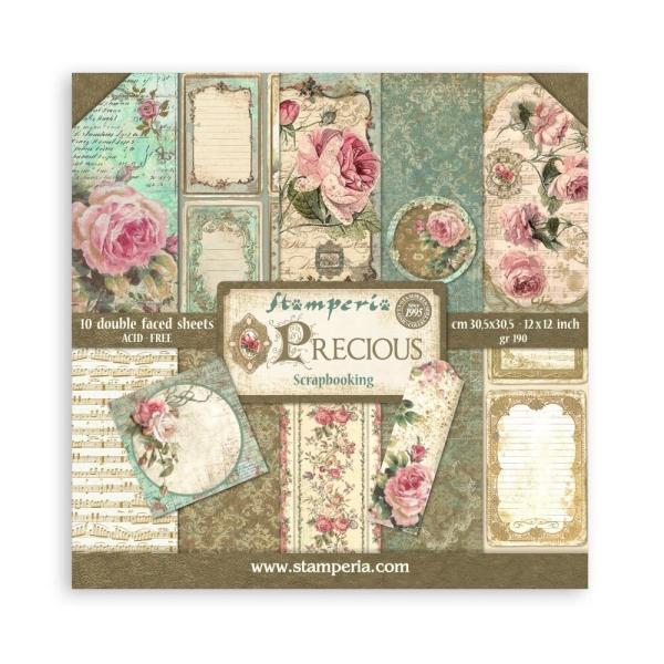 Stamperia - Designpapier "Precious" Paper Pack 12x12 Inch - 10 Bogen