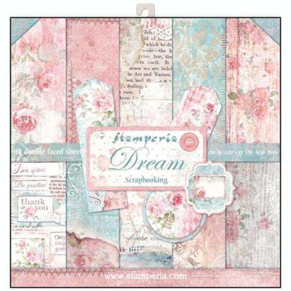 Stamperia - Designpapier "Dream" Paper Pack 12x12 Inch - 10 Bogen