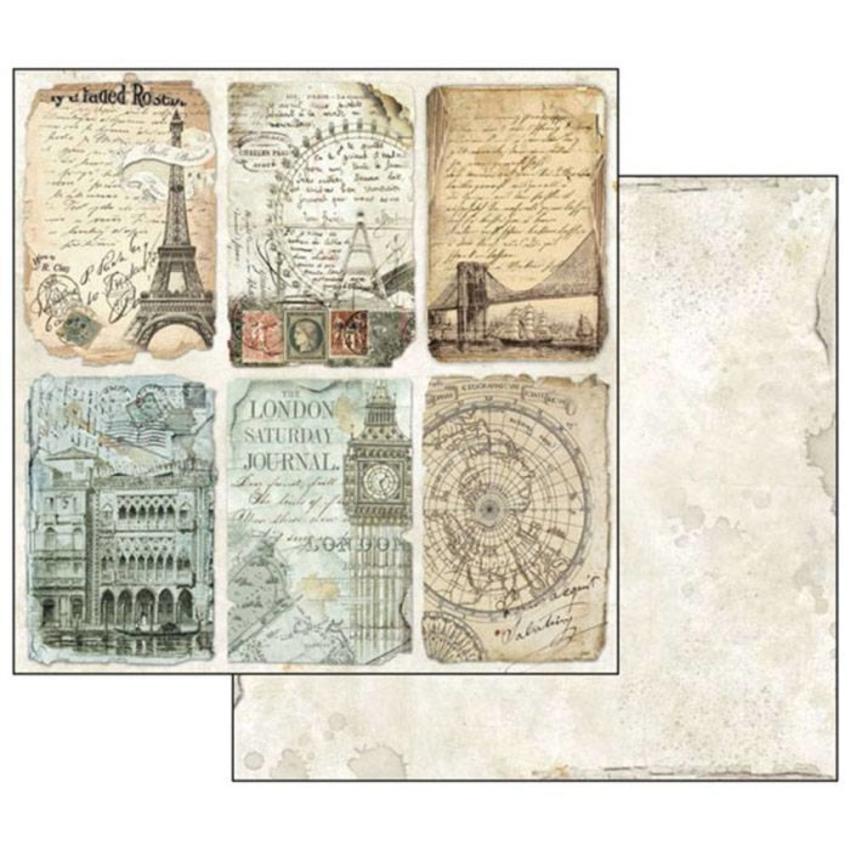 Stamperia - Designpapier "Around the World" Paper Pack 12x12 Inch - 10 Bogen