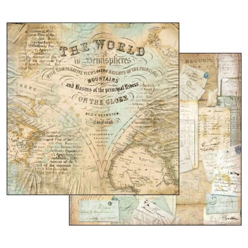 Stamperia - Designpapier "Around the World" Paper Pack 12x12 Inch - 10 Bogen