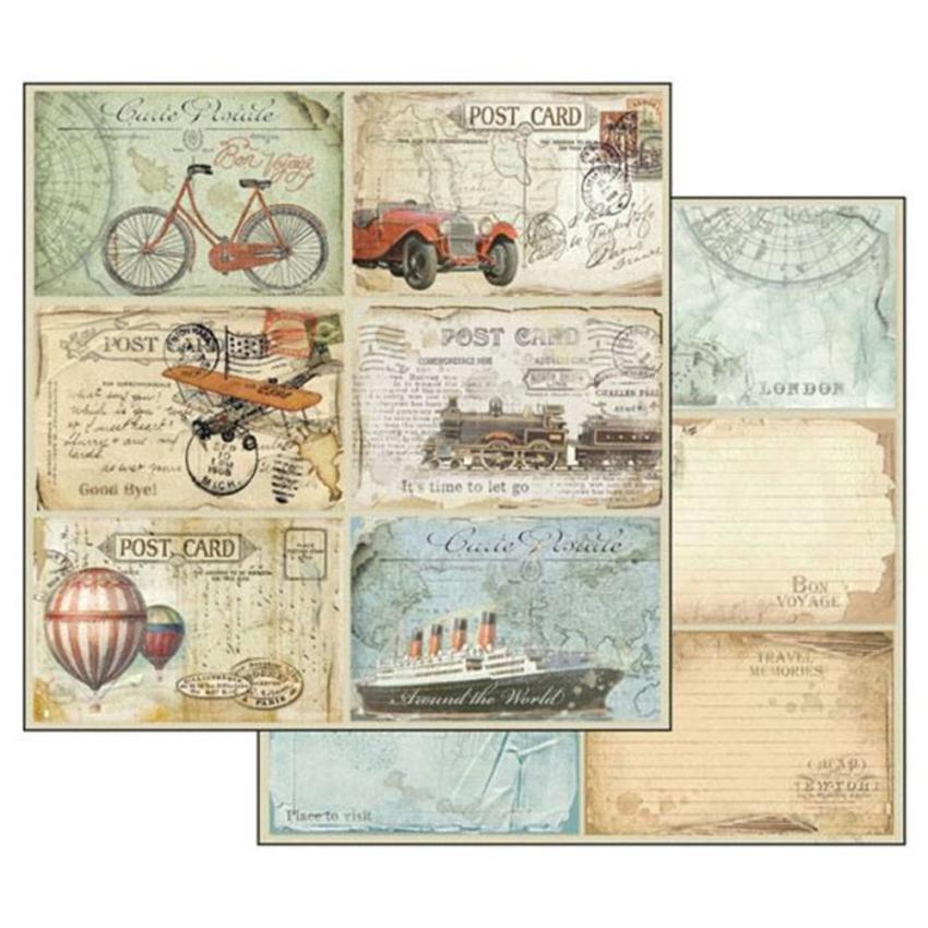 Stamperia - Designpapier "Around the World" Paper Pack 12x12 Inch - 10 Bogen