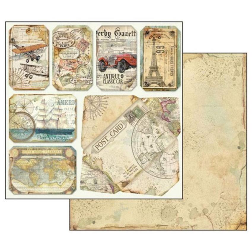 Stamperia - Designpapier "Around the World" Paper Pack 12x12 Inch - 10 Bogen