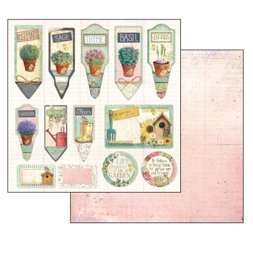 Stamperia - Designpapier "Garden" Paper Pack 12x12 Inch - 10 Bogen