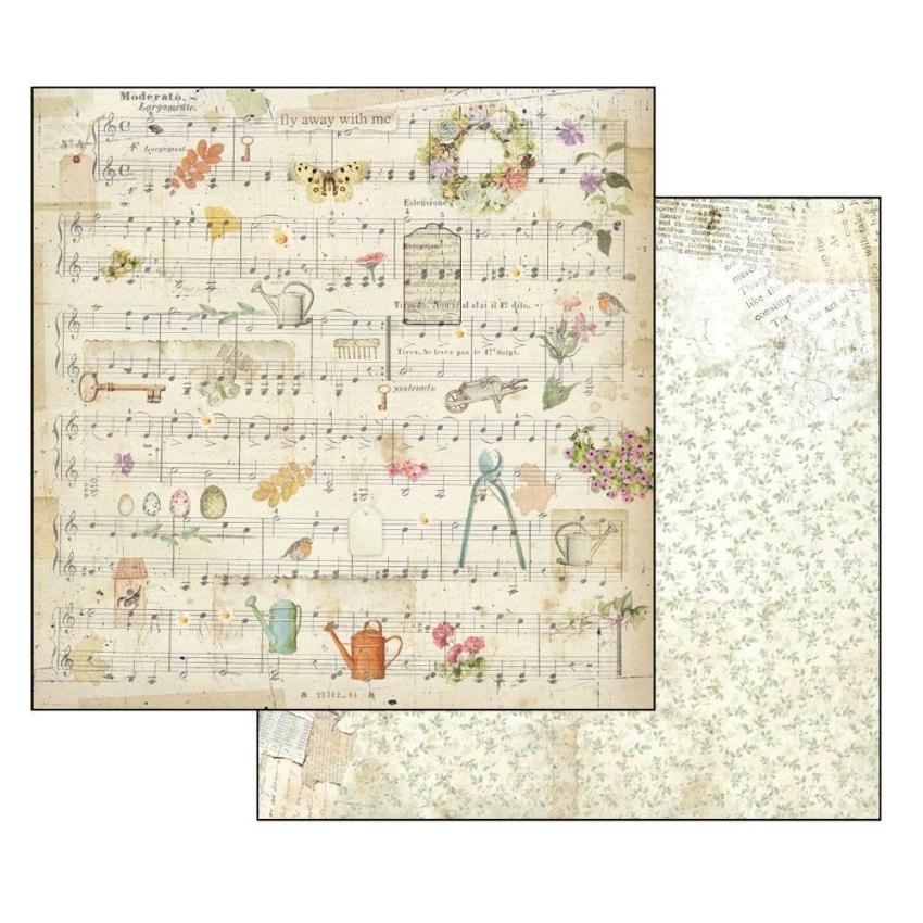 Stamperia - Designpapier "Garden" Paper Pack 12x12 Inch - 10 Bogen