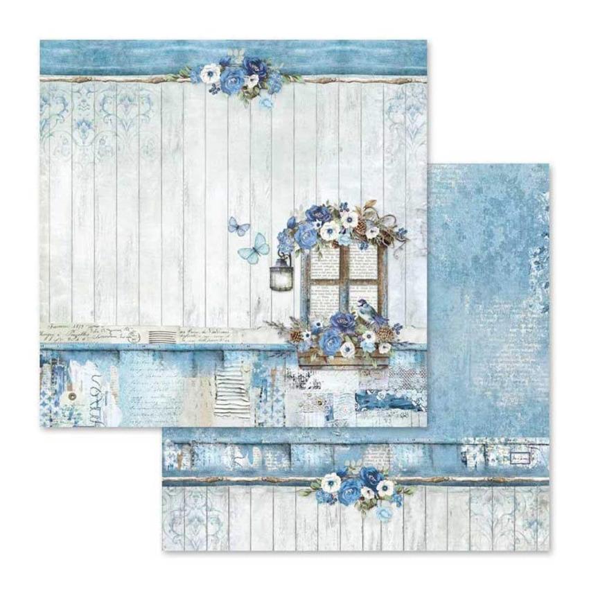 Stamperia - Designpapier "Blue Land" Paper Pack 12x12 Inch - 10 Bogen