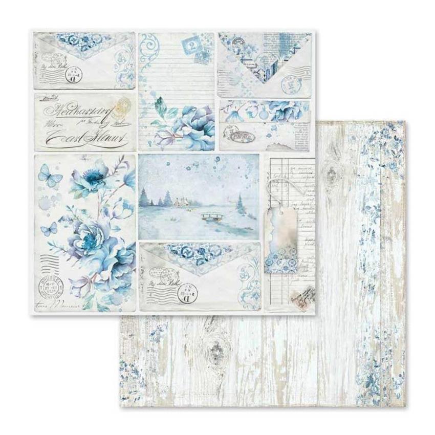 Stamperia - Designpapier "Blue Land" Paper Pack 12x12 Inch - 10 Bogen