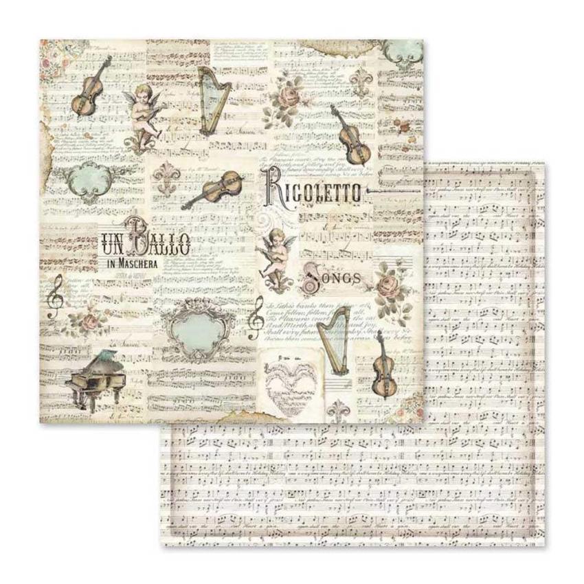 Stamperia - Designpapier "Music" Paper Pack 12x12 Inch - 10 Bogen