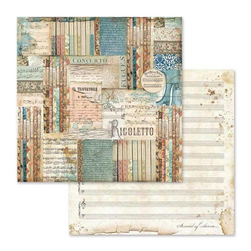 Stamperia - Designpapier "Music" Paper Pack 12x12 Inch - 10 Bogen