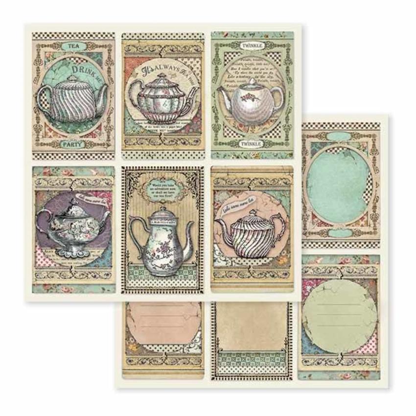 Stamperia - Designpapier "Alice" Paper Pack 12x12 Inch - 10 Bogen