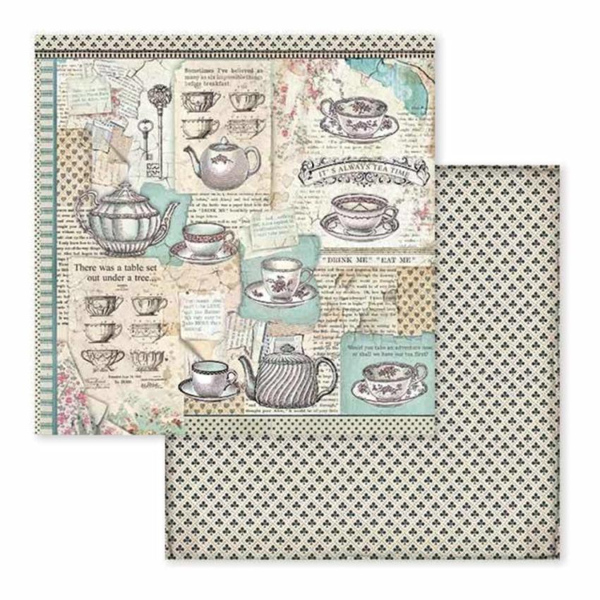 Stamperia - Designpapier "Alice" Paper Pack 12x12 Inch - 10 Bogen