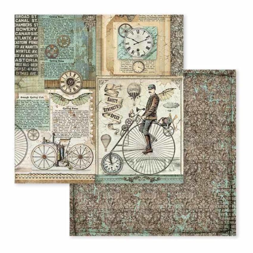 Stamperia - Designpapier "Voyages Fantastiques" Paper Pack 12x12 Inch - 10 Bogen