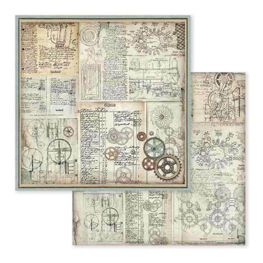 Stamperia - Designpapier "Voyages Fantastiques" Paper Pack 12x12 Inch - 10 Bogen