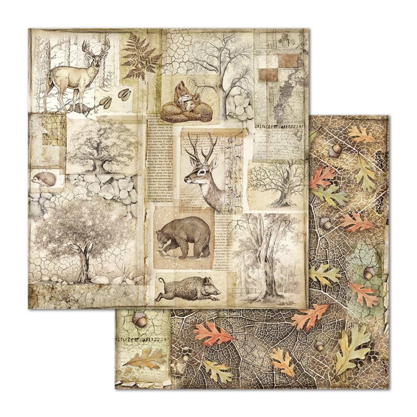 Stamperia - Designpapier "Forest" Paper Pack 12x12 Inch - 10 Bogen