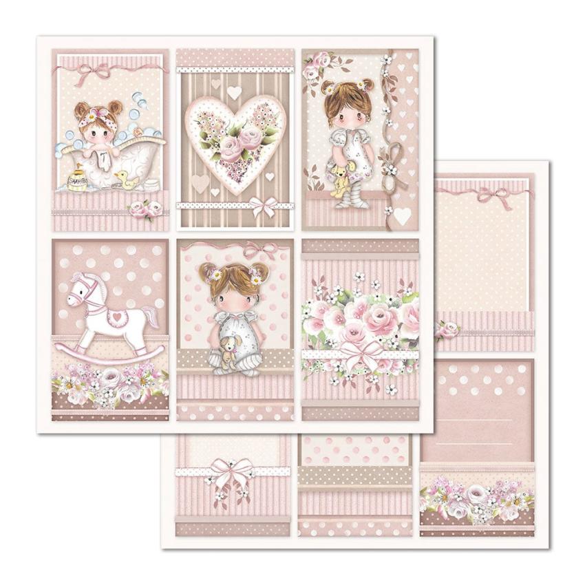 Stamperia - Designpapier "Little Girl" Paper Pack 12x12 Inch - 10 Bogen