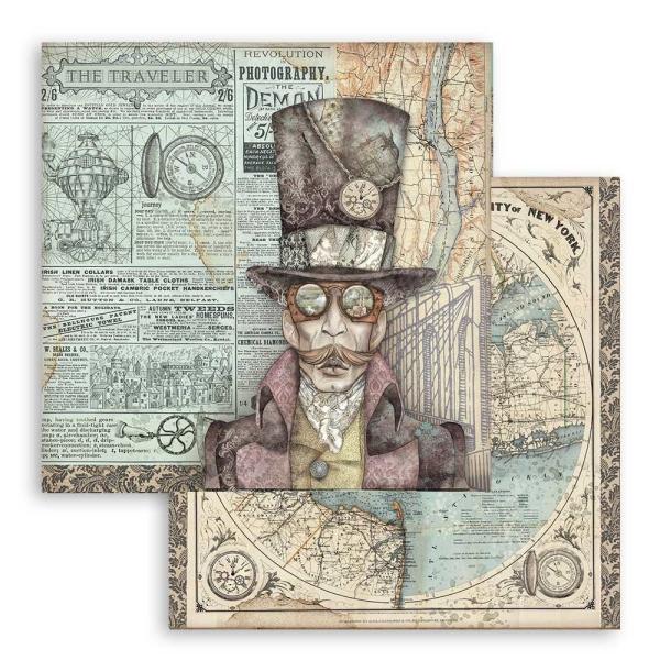 Stamperia - Designpapier "Sir Vagabond" Paper Sheets 12x12 Inch - 10 Bogen