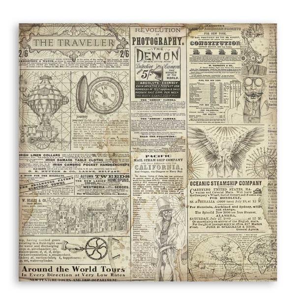 Stamperia - Designpapier "Sir Vagabond The Traveler" Paper Sheets 12x12 Inch - 10 Bogen