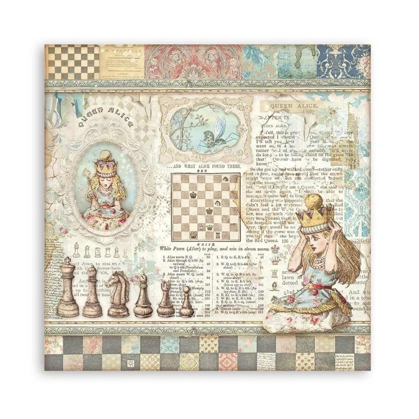 Stamperia - Designpapier "Queen Alice" Paper Sheets 12x12 Inch - 10 Bogen