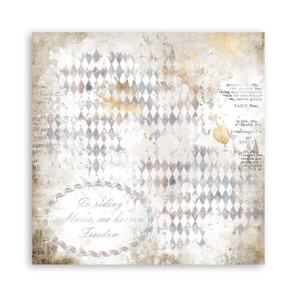 Stamperia - Designpapier "Romantic Horses Lady with Horse" Paper Sheets 12x12 Inch - 10 Bogen