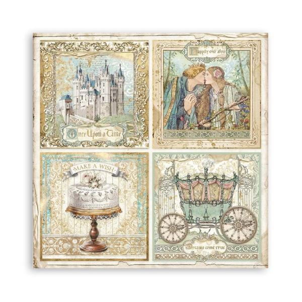 Stamperia - Designpapier "Sleeping Beauty 4 Cards" Paper Sheets 12x12 Inch - 10 Bogen