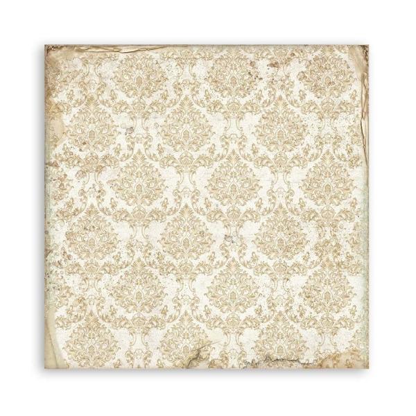 Stamperia - Designpapier "Sleeping Beauty Texture Gold" Paper Sheets 12x12 Inch - 10 Bogen