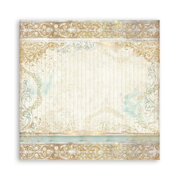 Stamperia - Designpapier "Sleeping Beauty Texture Gold" Paper Sheets 12x12 Inch - 10 Bogen