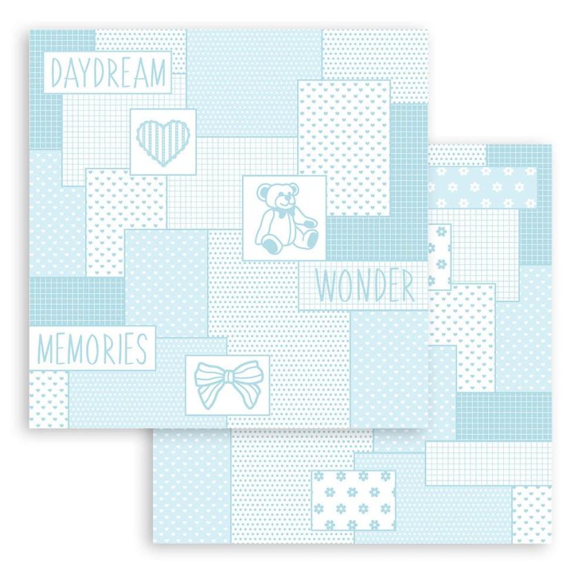 Stamperia - Designpapier "Babydream Blue" Paper Pack 12x12 Inch - 10 Bogen