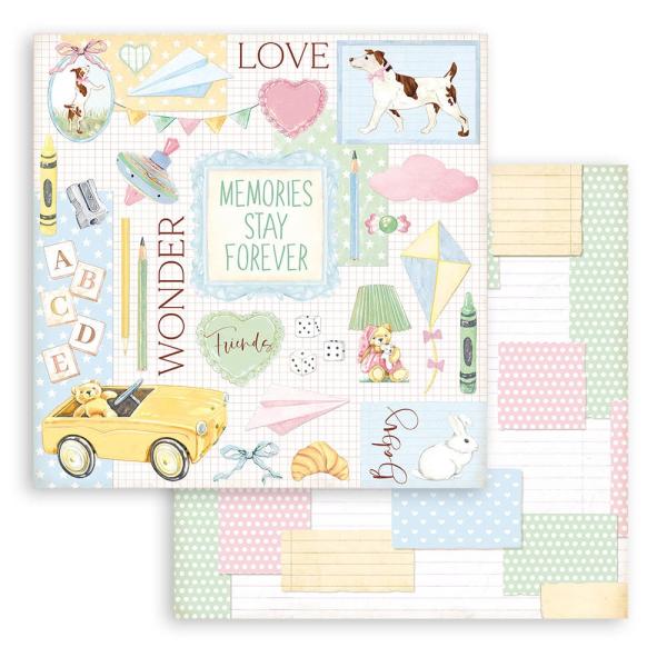 Stamperia - Designpapier "Daydream Yellow Car" Paper Sheets 12x12 Inch - 10 Bogen