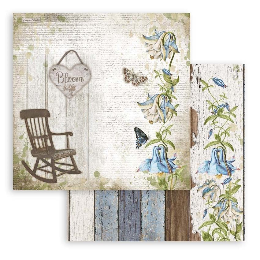 Stamperia - Designpapier "Romantic Garden House" Paper Pack 12x12 Inch - 10 Bogen