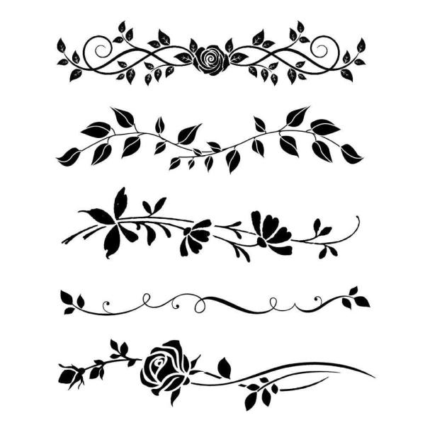 Stamperia - Schablone 20x25cm "Bordure Rose" Stencil