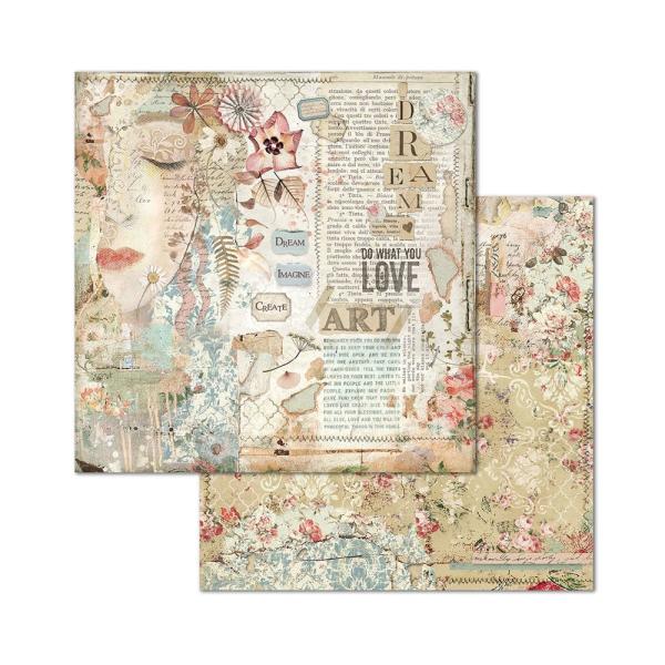 Stamperia - Designpapier "Imagine" Paper Pack 8x8 Inch - 10 Bogen