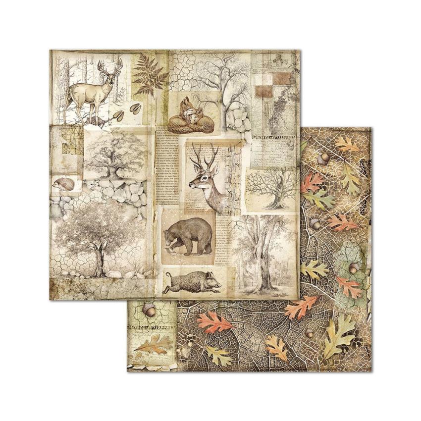 Stamperia - Designpapier "Forest" Paper Pack 8x8 Inch - 10 Bogen