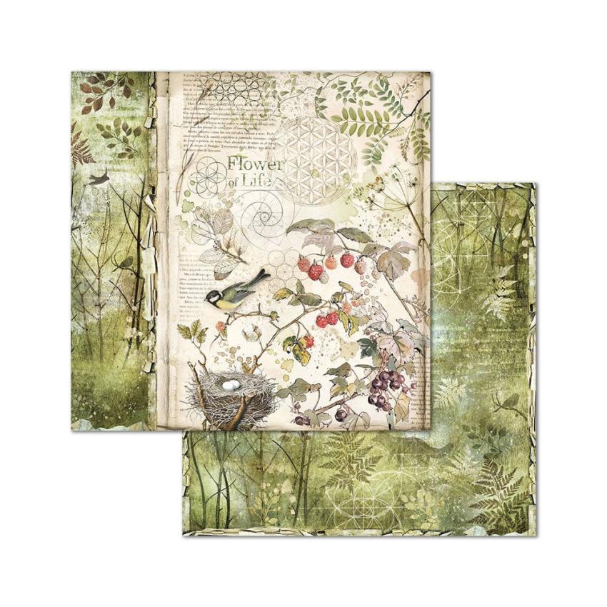 Stamperia - Designpapier "Forest" Paper Pack 8x8 Inch - 10 Bogen