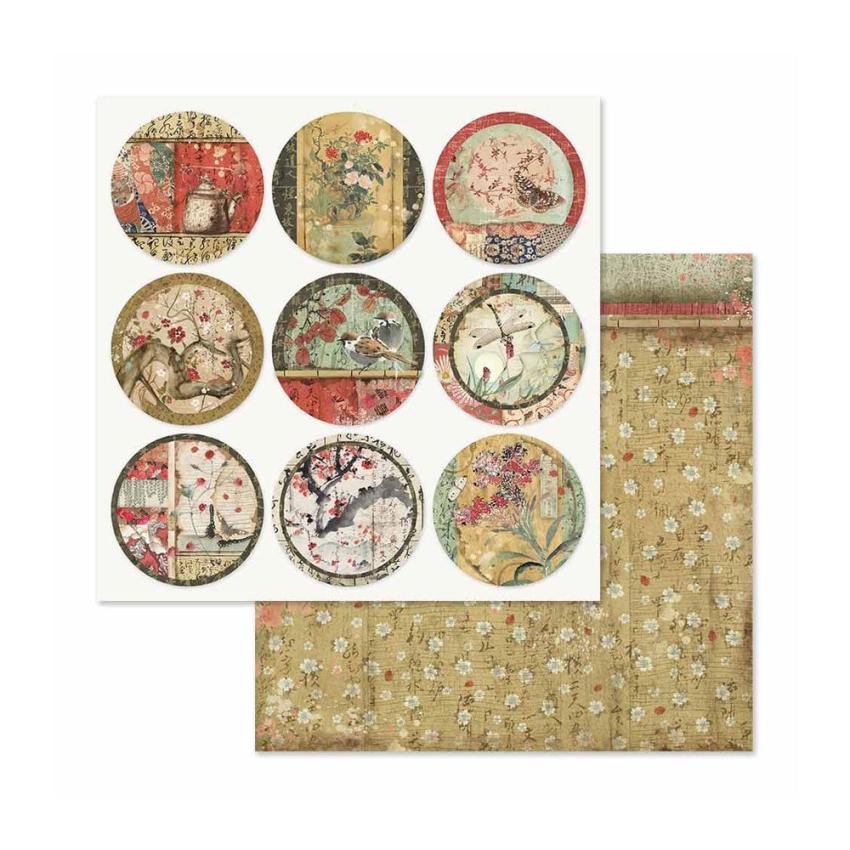 Stamperia - Designpapier "Oriental Garden" Paper Pack 8x8 Inch - 10 Bogen