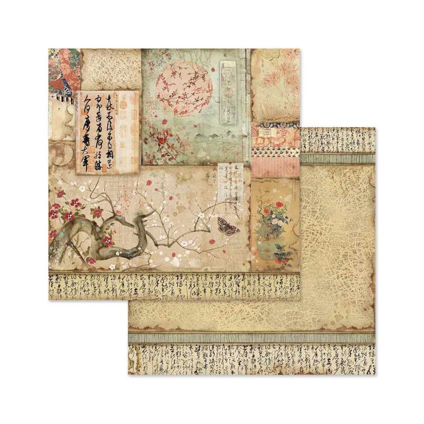 Stamperia - Designpapier "Oriental Garden" Paper Pack 8x8 Inch - 10 Bogen