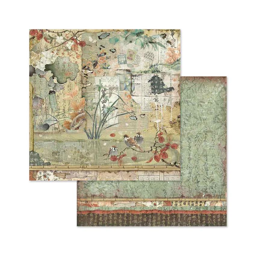 Stamperia - Designpapier "Oriental Garden" Paper Pack 8x8 Inch - 10 Bogen