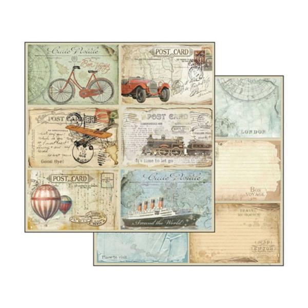 Stamperia - Designpapier "Around the World" Paper Pack 8x8 Inch - 10 Bogen