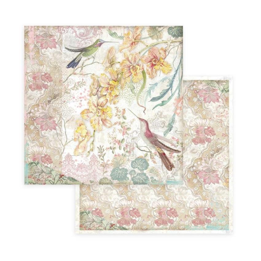 Stamperia - Designpapier "Orchids and Cats" Paper Pack 8x8 Inch - 10 Bogen